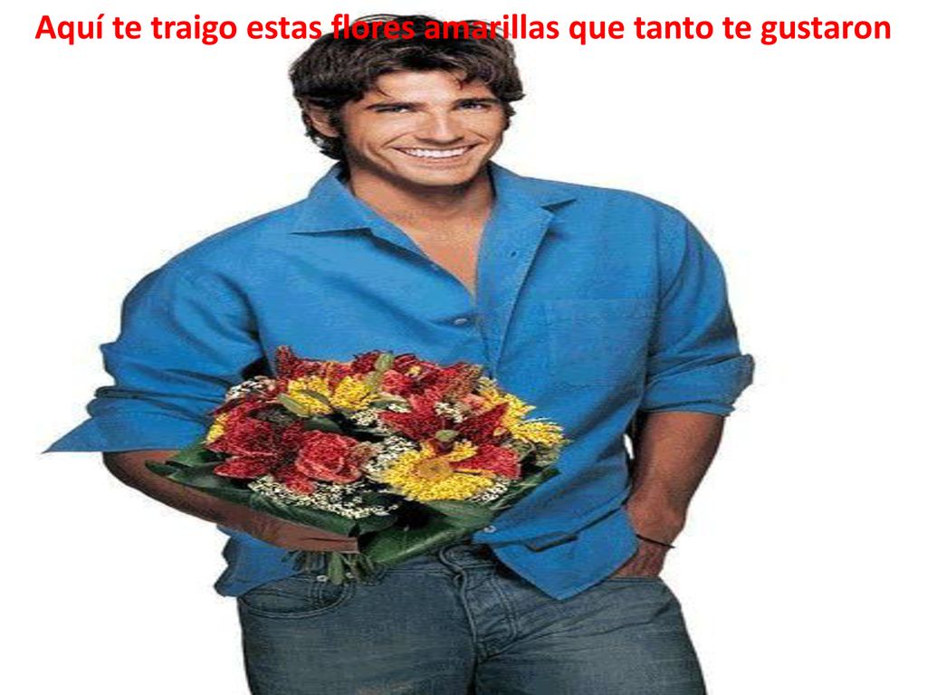 Aquí te traigo estas flores amarillas que tanto te gustaron
