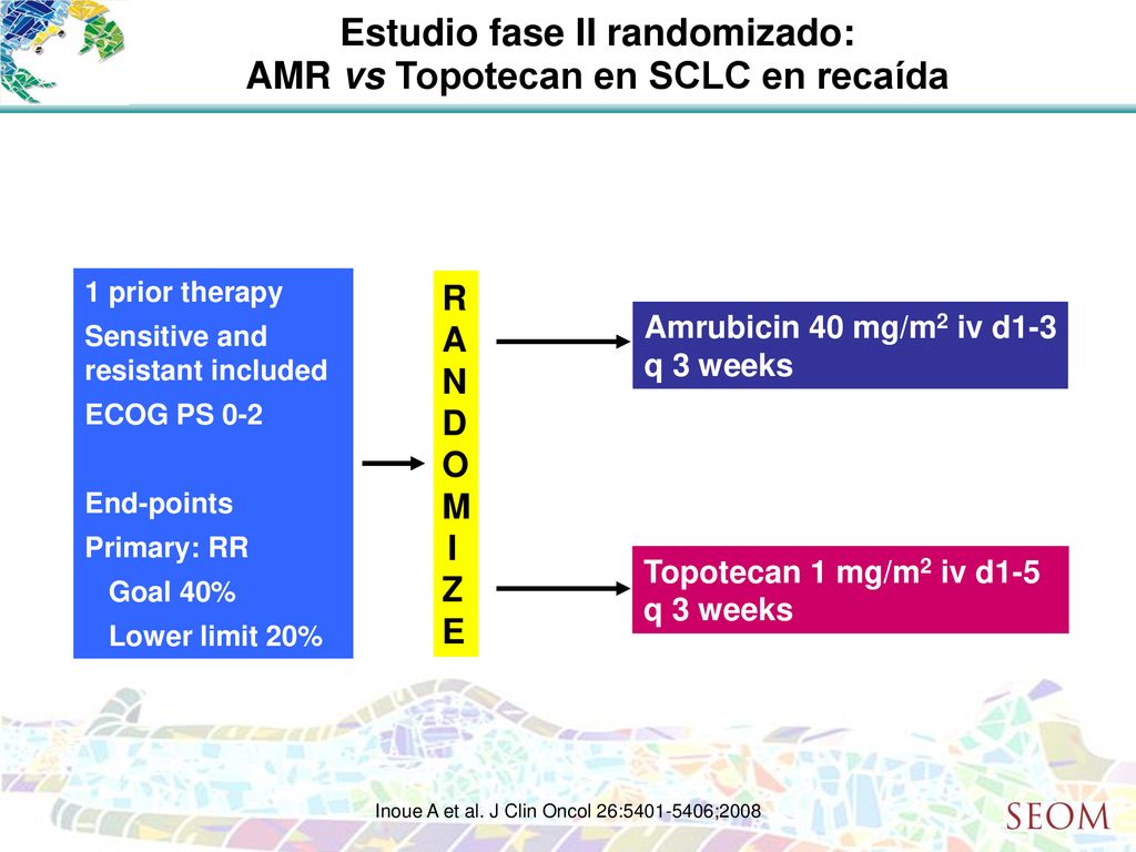 Estudio fase II randomizado: AMR vs Topotecan en SCLC en recaída