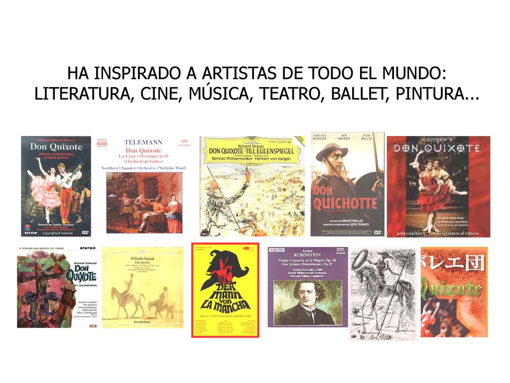 HA INSPIRADO A ARTISTAS DE TODO EL MUNDO: LITERATURA, CINE, MÚSICA, TEATRO, BALLET, PINTURA...