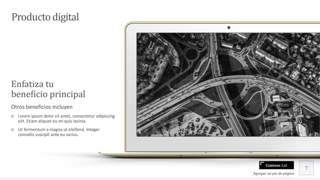Producto digital Enfatiza tu beneficio principal