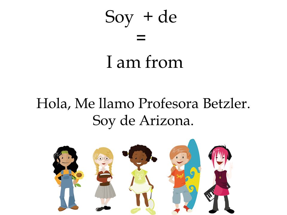 Hola, Me llamo Profesora Betzler. Soy de Arizona.