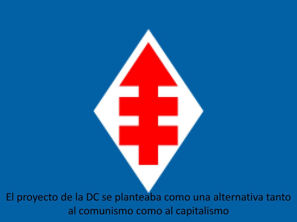 El proyecto de la DC se planteaba como una alternativa tanto al comunismo como al capitalismo