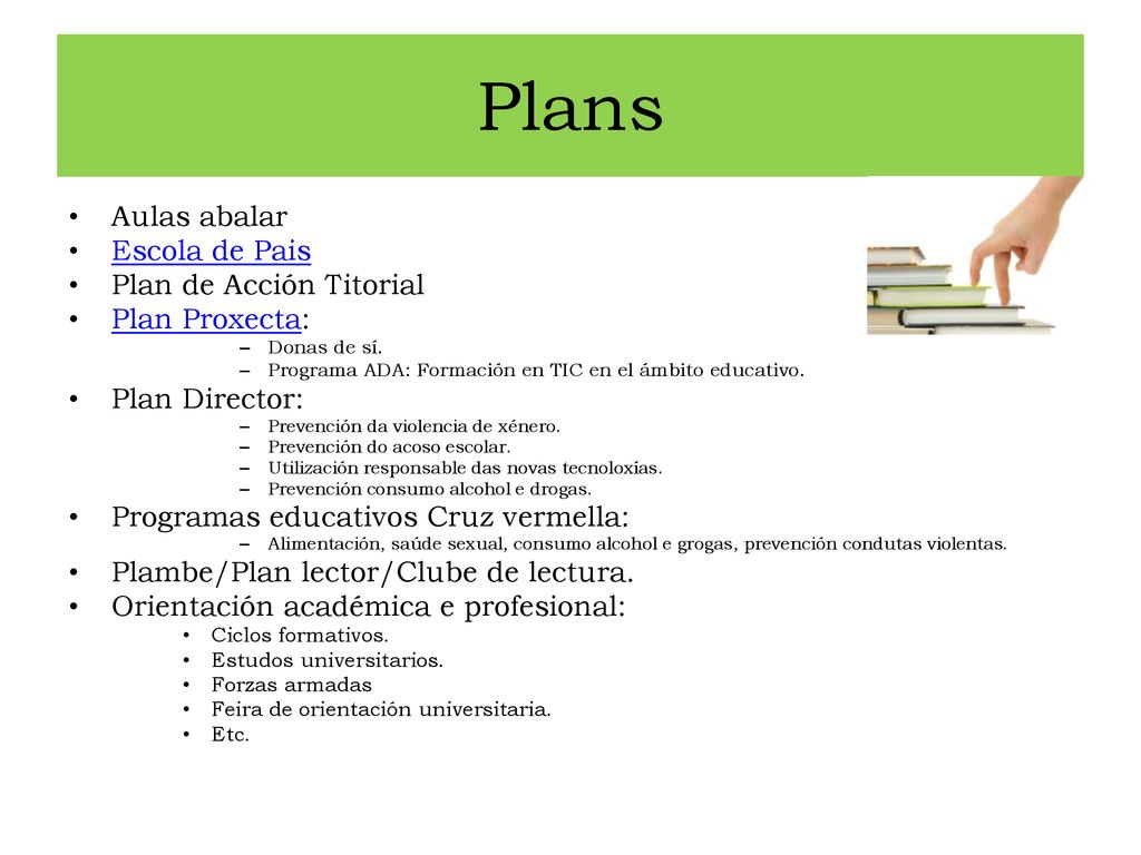 Plans Aulas abalar Escola de Pais Plan de Acción Titorial