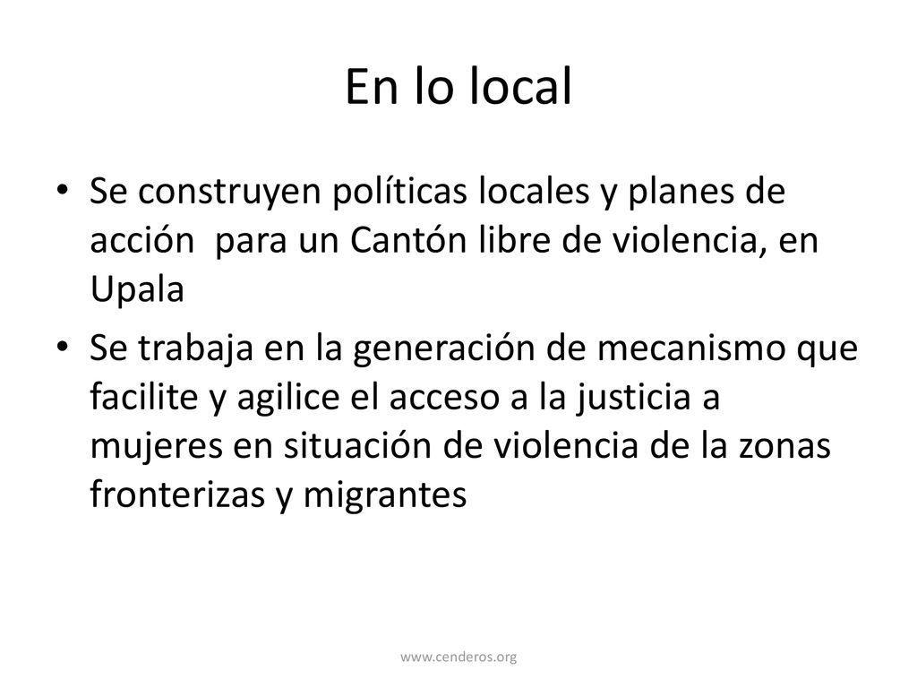 En lo local Se construyen políticas locales y planes de acción para un Cantón libre de violencia, en Upala.