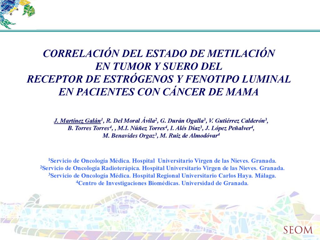 CORRELACIÓN DEL ESTADO DE METILACIÓN EN TUMOR Y SUERO DEL
