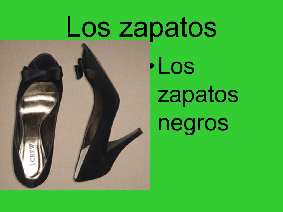 Los zapatos Los zapatos negros
