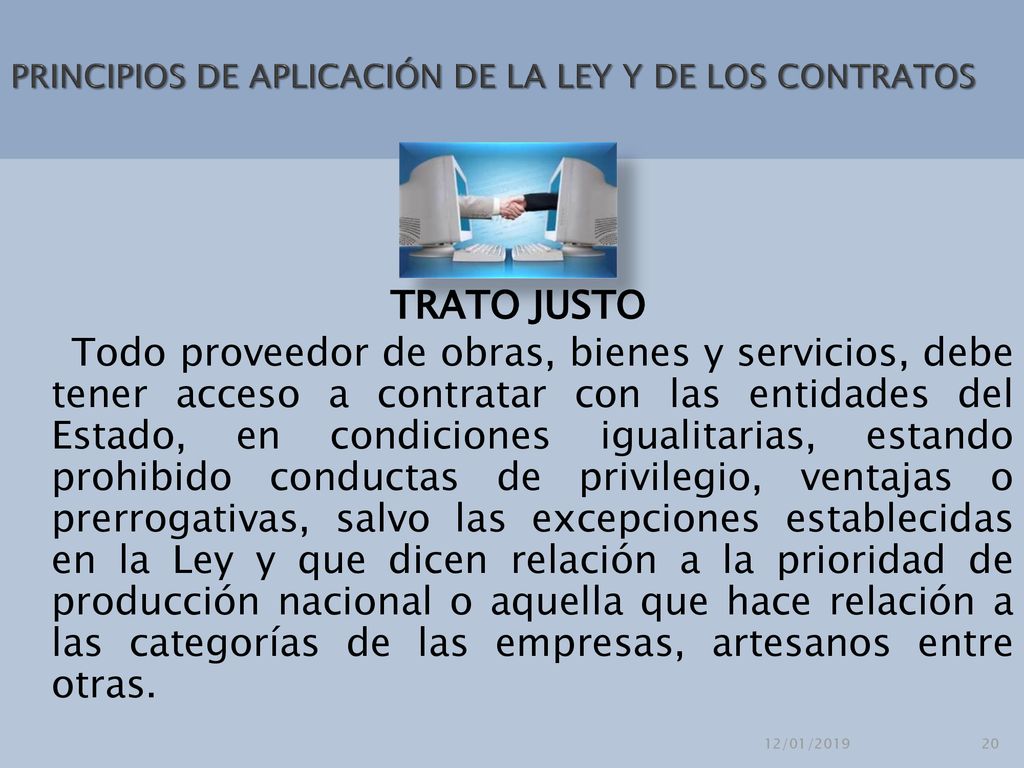 PRINCIPIOS DE APLICACIÓN DE LA LEY Y DE LOS CONTRATOS