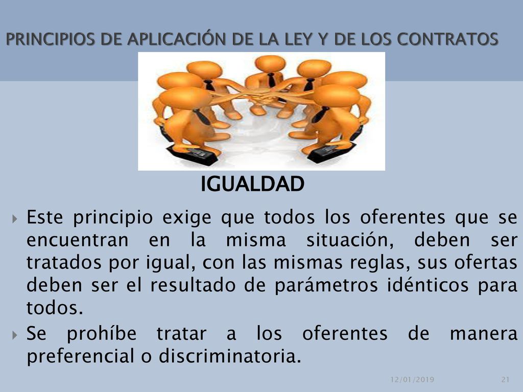 PRINCIPIOS DE APLICACIÓN DE LA LEY Y DE LOS CONTRATOS