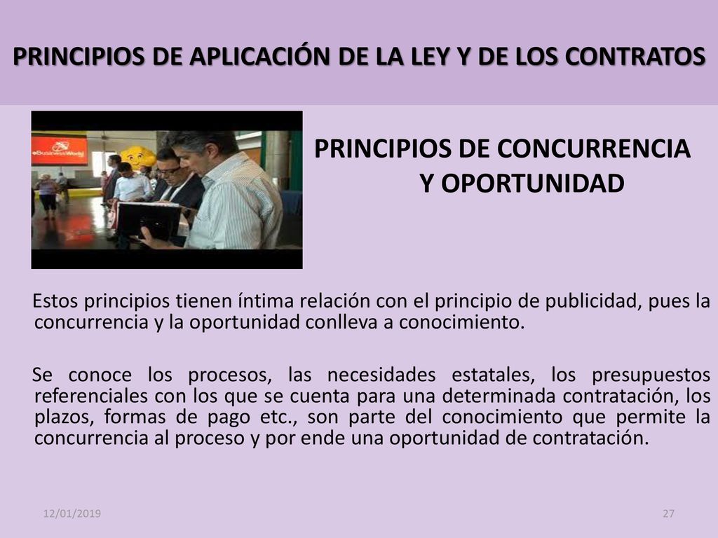 PRINCIPIOS DE APLICACIÓN DE LA LEY Y DE LOS CONTRATOS