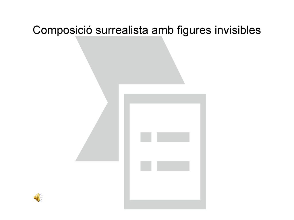 Composició surrealista amb figures invisibles
