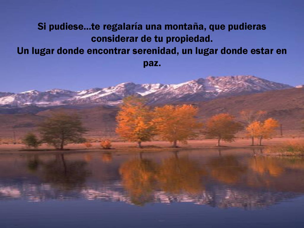 Un lugar donde encontrar serenidad, un lugar donde estar en paz.