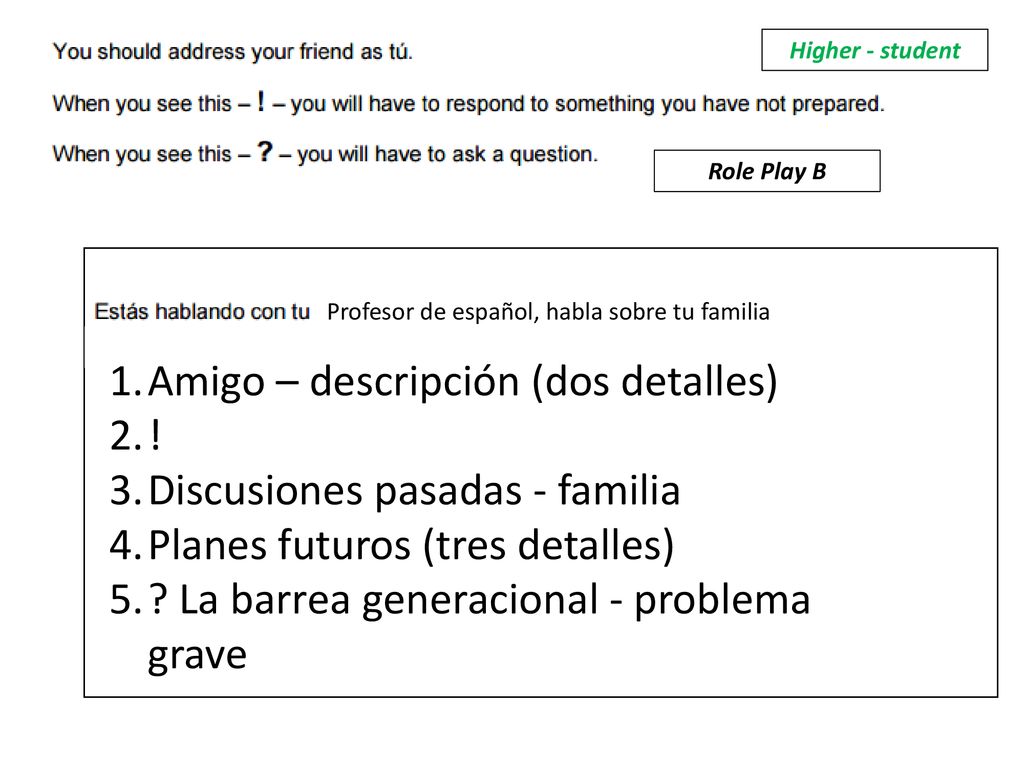 Amigo – descripción (dos detalles) ! Discusiones pasadas - familia