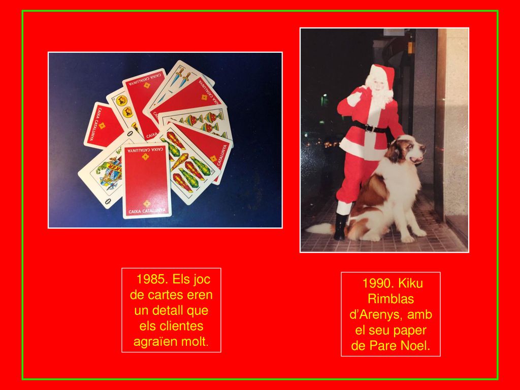 1985. Els joc de cartes eren un detall que els clientes agraïen molt.