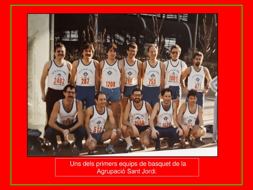 Uns dels primers equips de basquet de la Agrupació Sant Jordi.