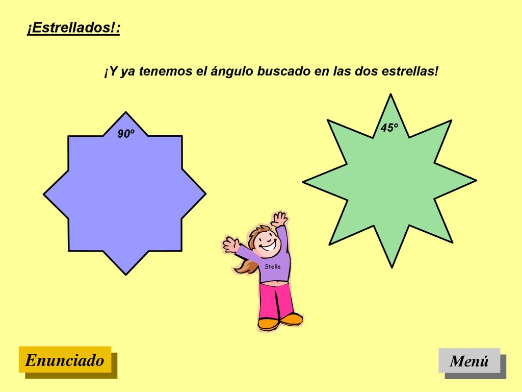 ¡Y ya tenemos el ángulo buscado en las dos estrellas!