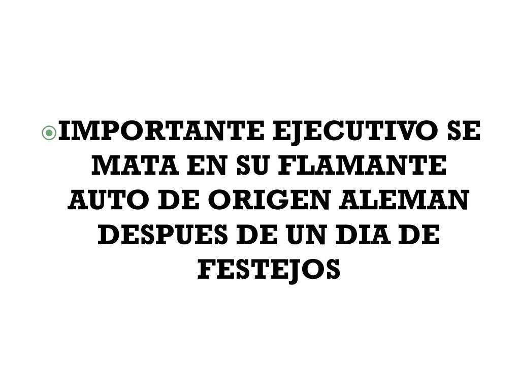 IMPORTANTE EJECUTIVO SE MATA EN SU FLAMANTE AUTO DE ORIGEN ALEMAN DESPUES DE UN DIA DE FESTEJOS