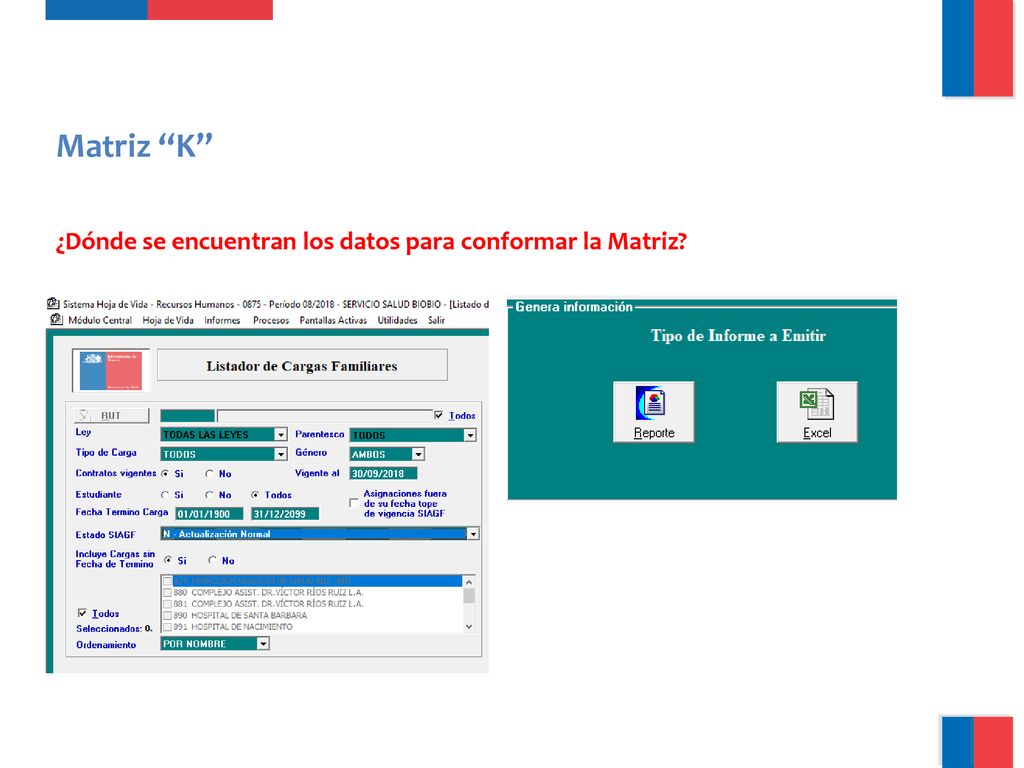 Matriz K ¿Dónde se encuentran los datos para conformar la Matriz