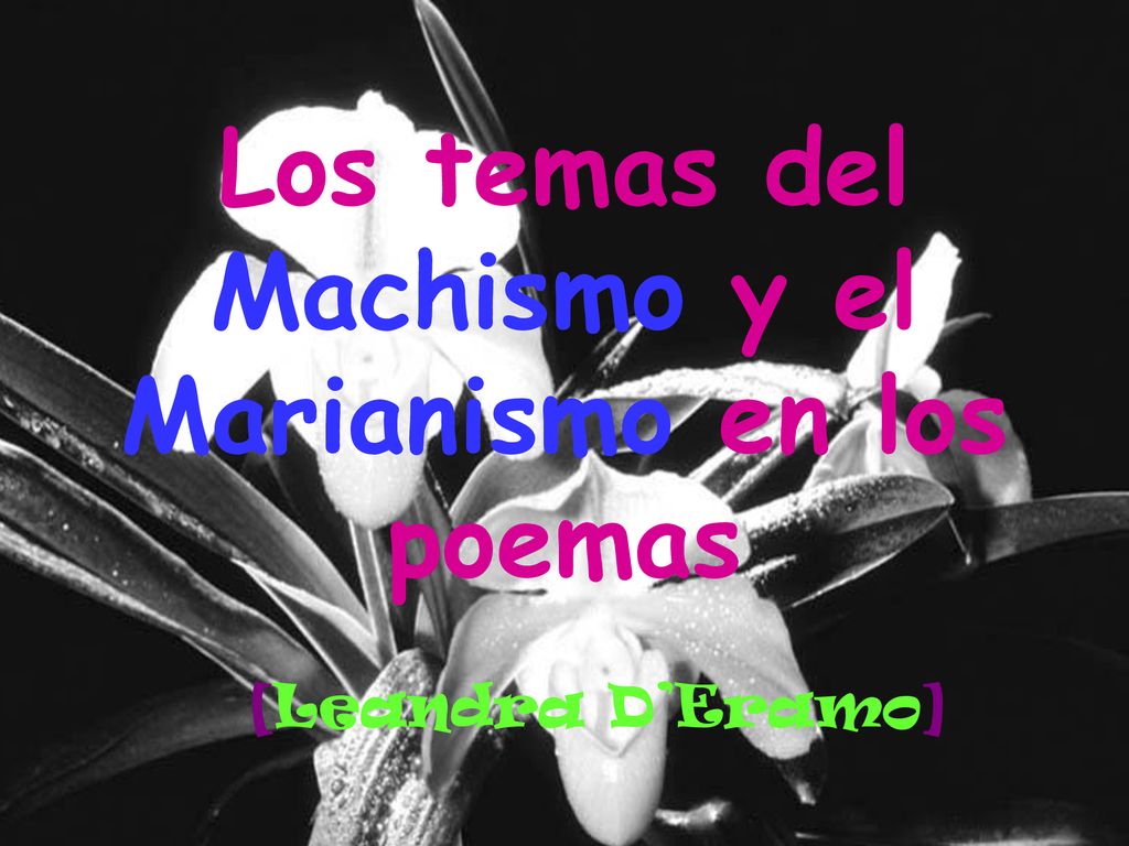 Los temas del Machismo y el Marianismo en los poemas