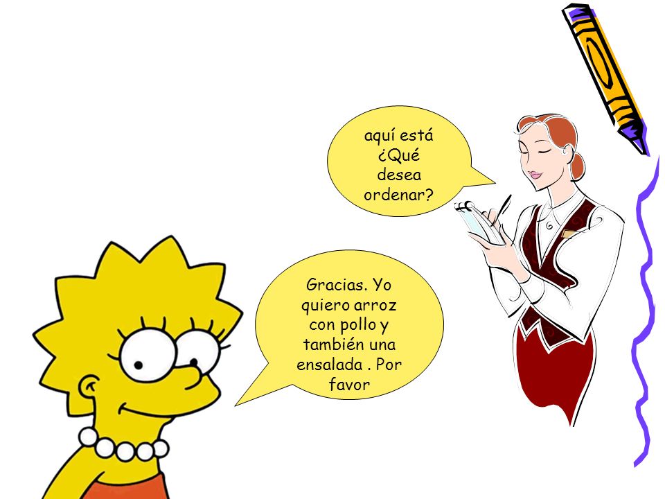 aquí está ¿Qué desea ordenar
