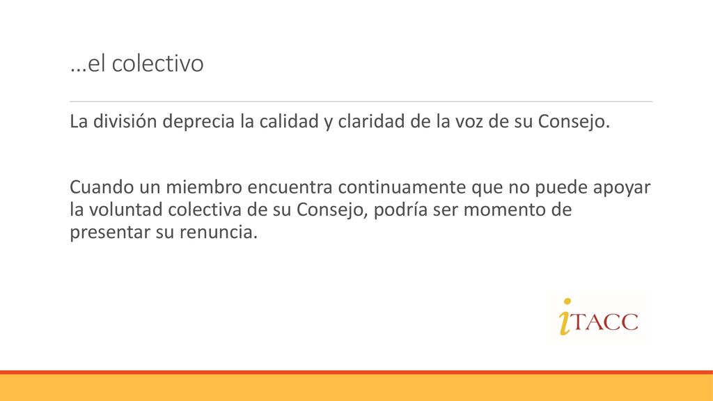 …el colectivo La división deprecia la calidad y claridad de la voz de su Consejo.