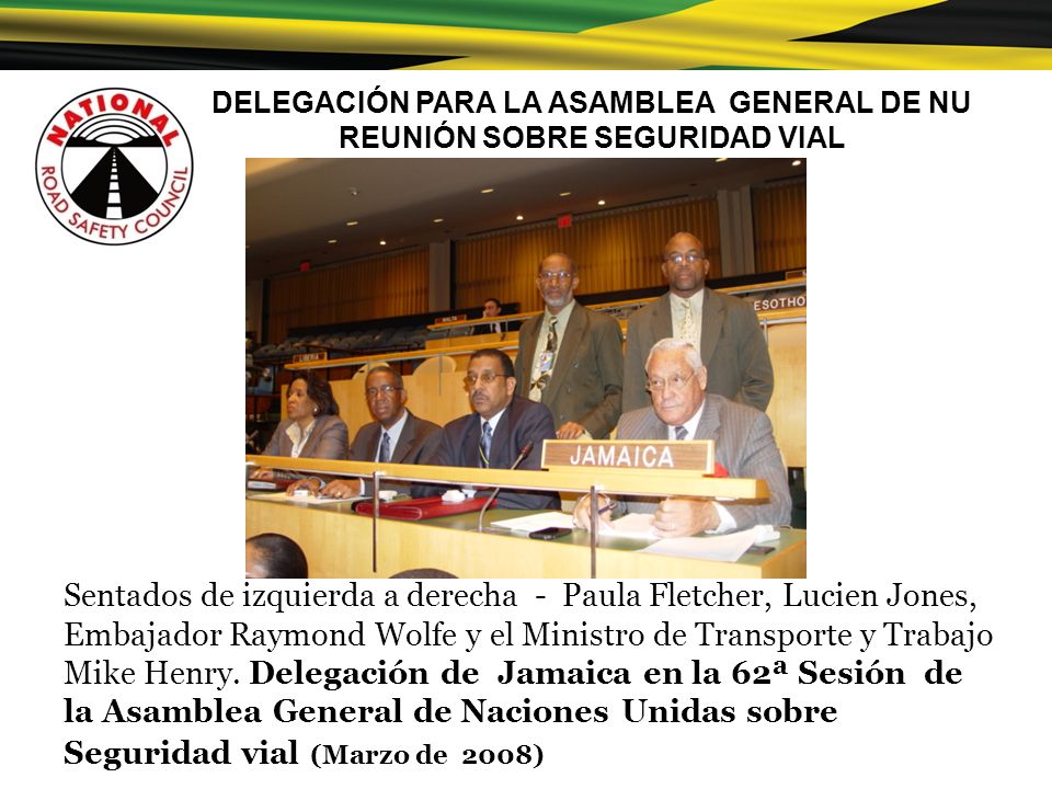 DELEGACIÓN PARA LA ASAMBLEA GENERAL DE NU REUNIÓN SOBRE SEGURIDAD VIAL