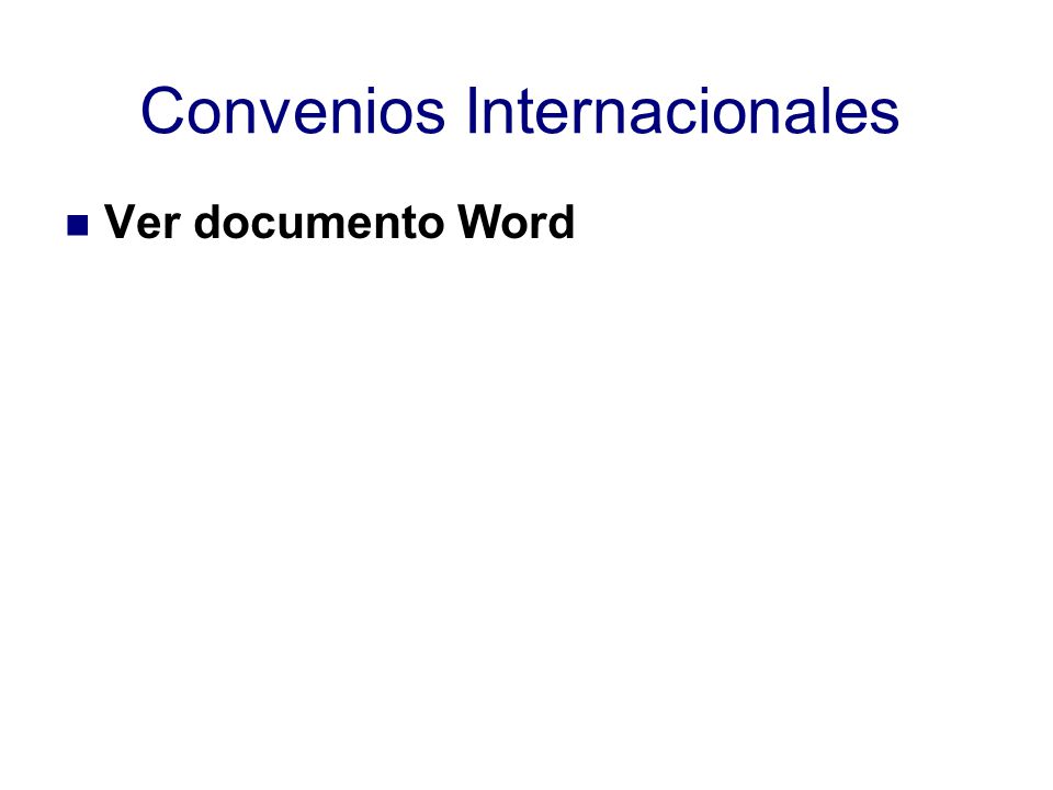 Convenios Internacionales