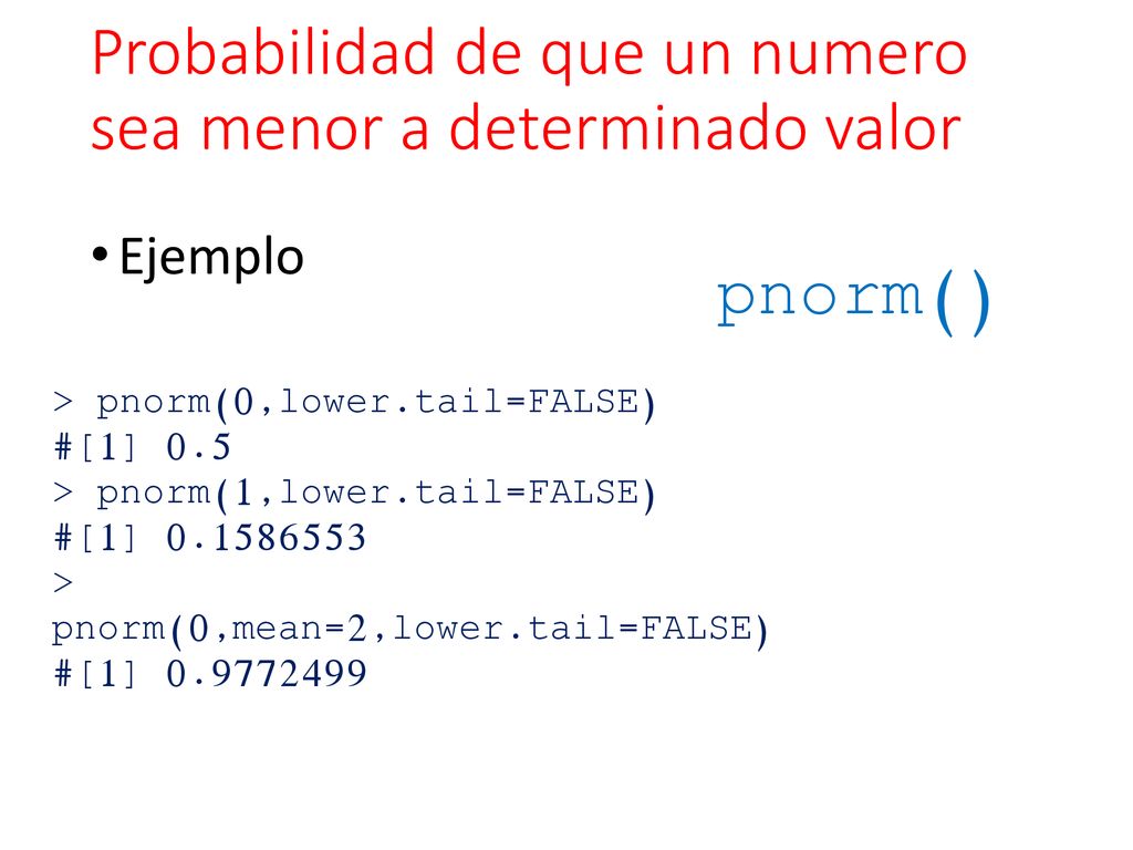 Probabilidad de que un numero sea menor a determinado valor