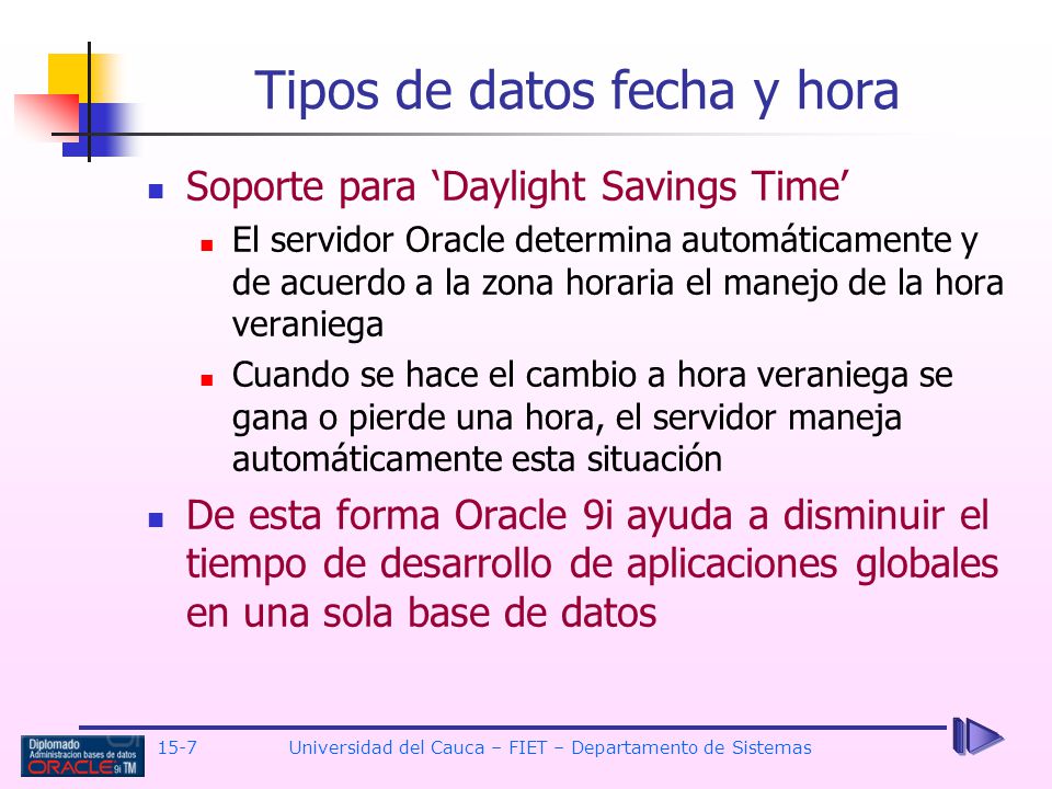 Tipos de datos fecha y hora
