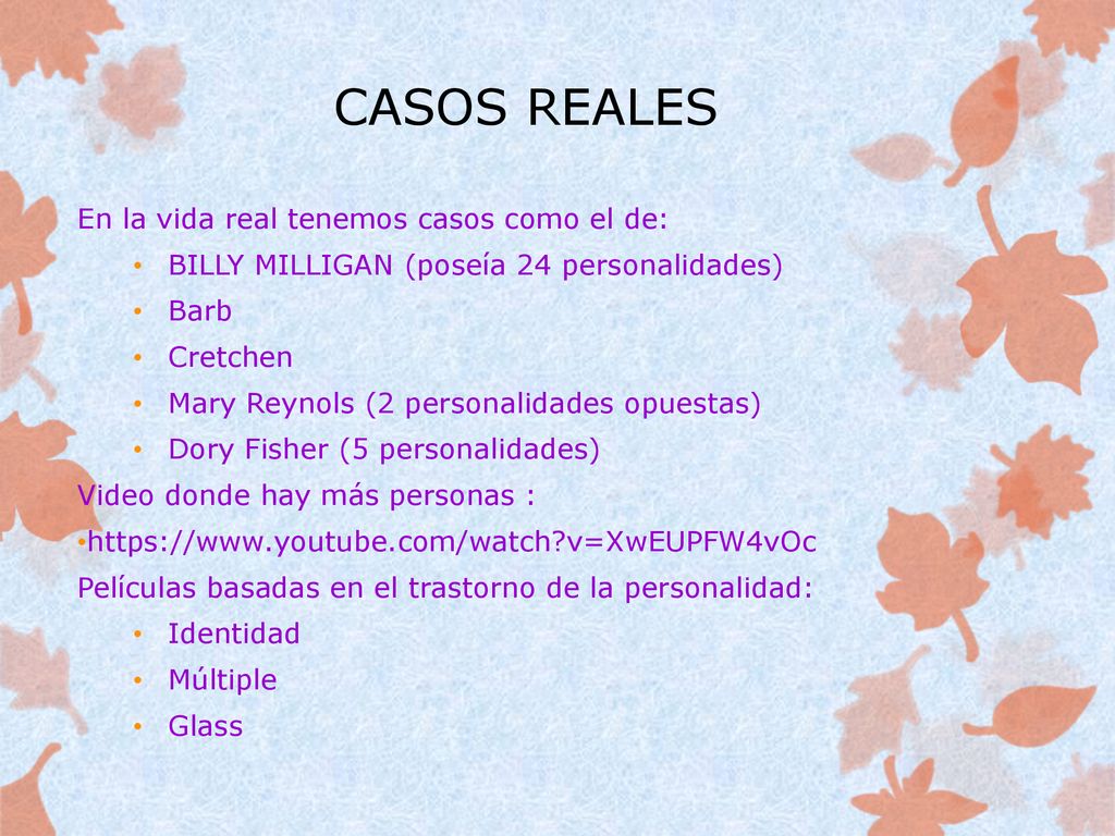 CASOS REALES En la vida real tenemos casos como el de: