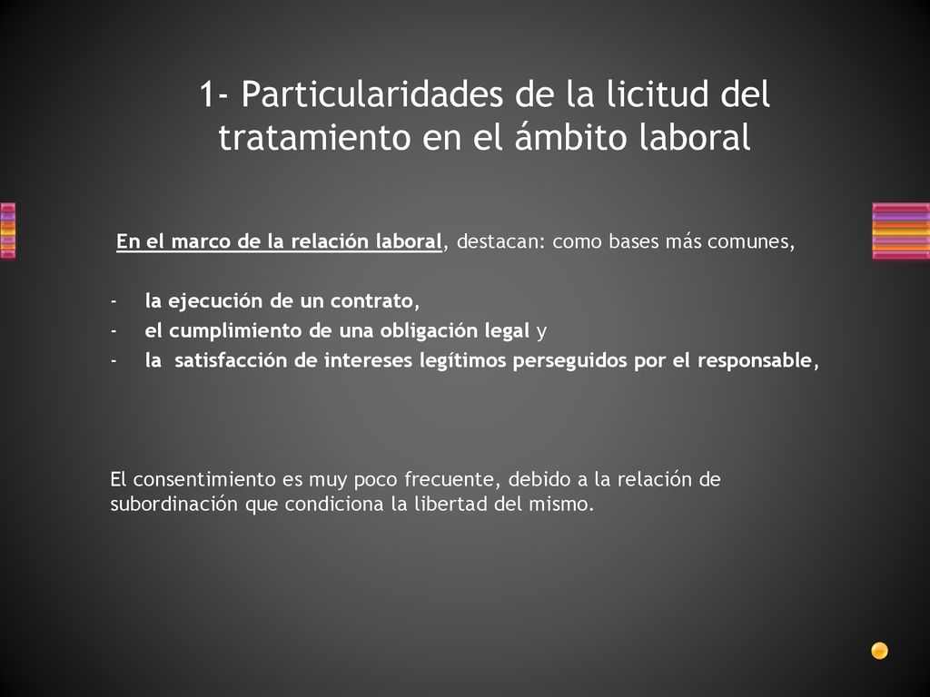 1- Particularidades de la licitud del tratamiento en el ámbito laboral