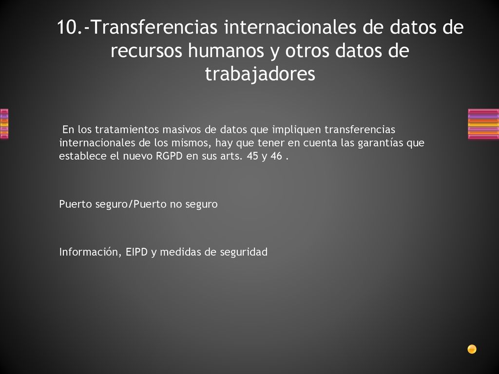 10.-Transferencias internacionales de datos de recursos humanos y otros datos de trabajadores