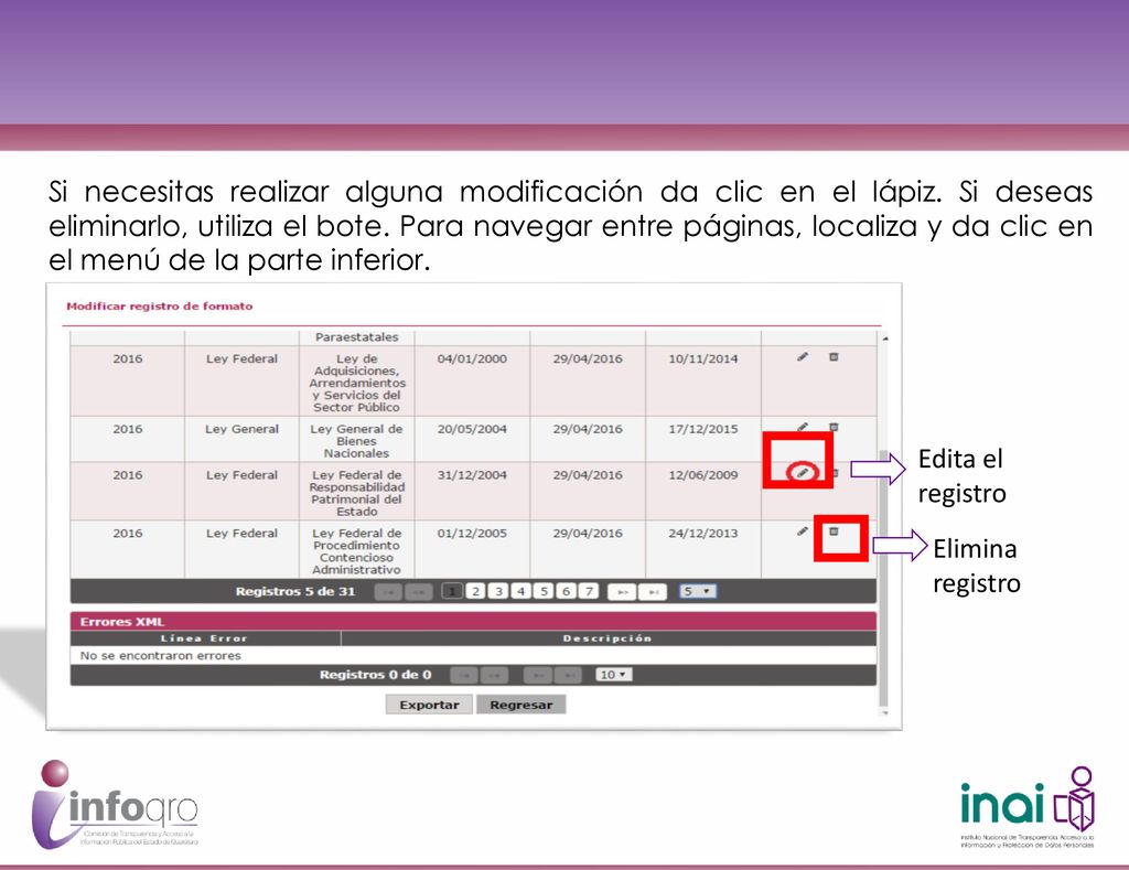 Si necesitas realizar alguna modificación da clic en el lápiz