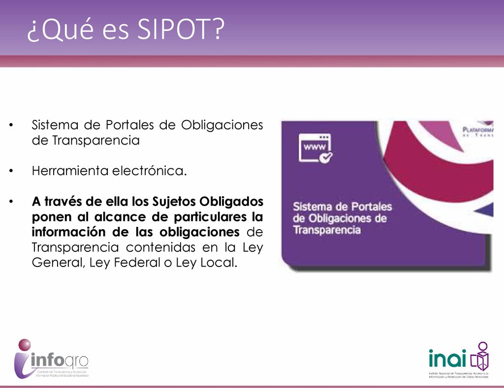 ¿Qué es SIPOT Sistema de Portales de Obligaciones de Transparencia