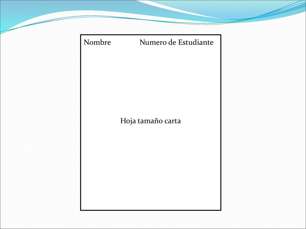 (8.3 × 11.7 in(8.3 × 11.7 in Nombre Numero de Estudiante Hoja tamaño carta
