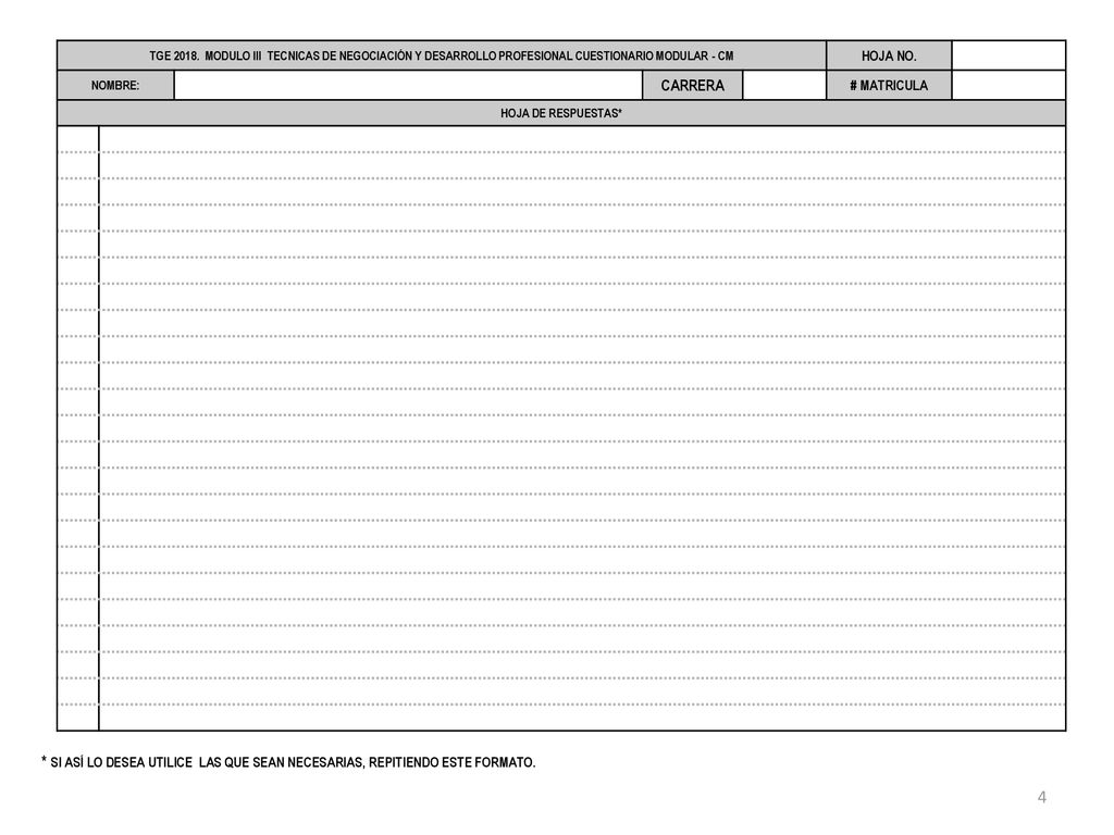 TGE MODULO III TECNICAS DE NEGOCIACIÓN Y DESARROLLO PROFESIONAL CUESTIONARIO MODULAR - CM
