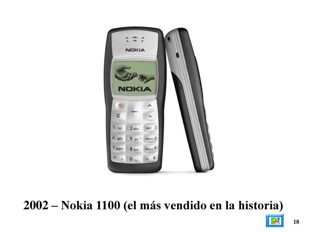 2002 – Nokia 1100 (el más vendido en la historia)