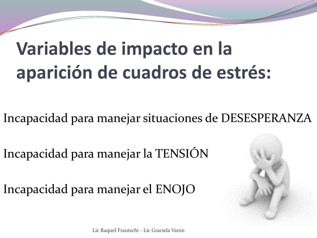 Variables de impacto en la aparición de cuadros de estrés: