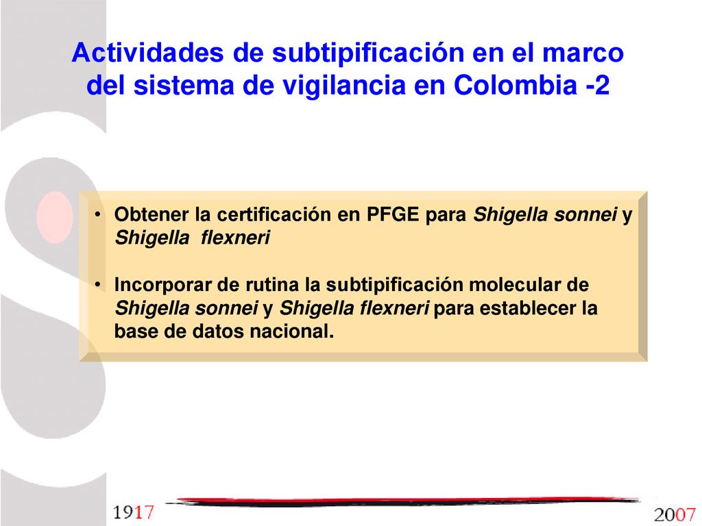 Actividades de subtipificación en el marco del sistema de vigilancia en Colombia -2