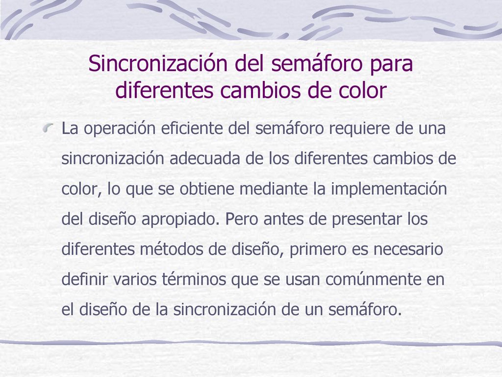 Sincronización del semáforo para diferentes cambios de color
