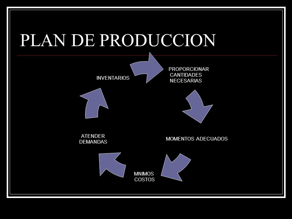 PLAN DE PRODUCCION