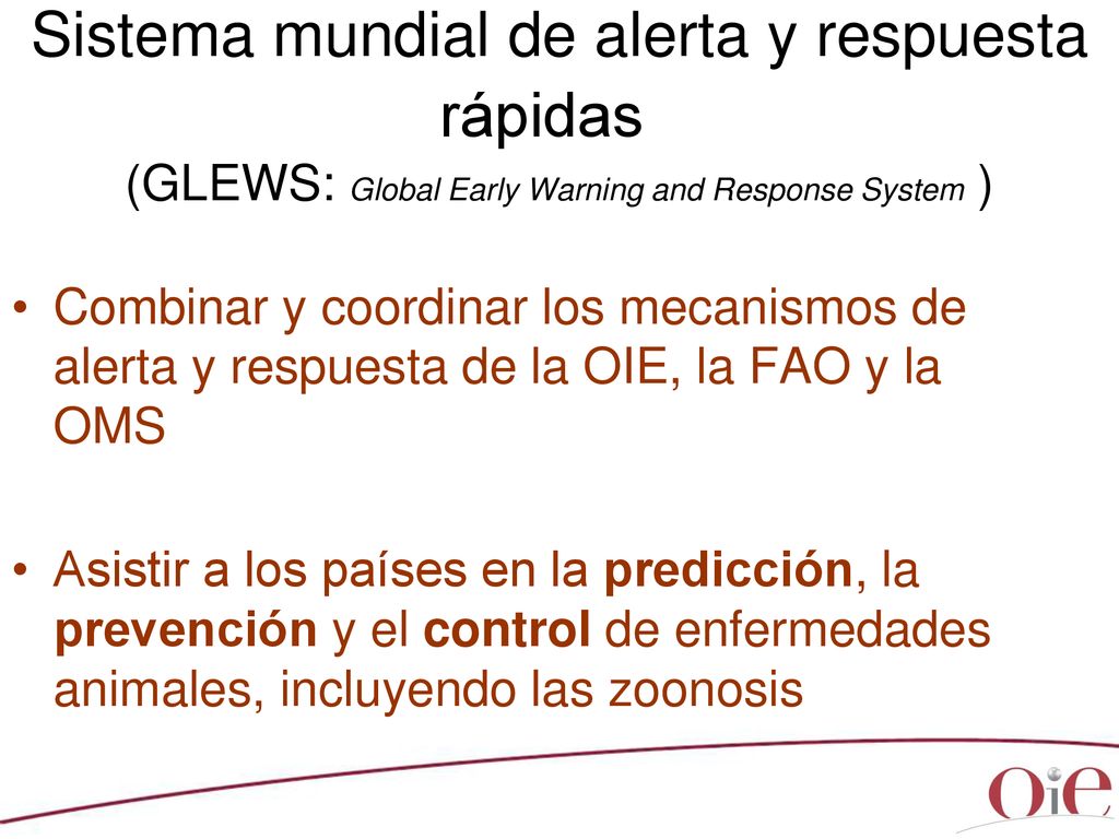 Sistema mundial de alerta y respuesta rápidas (GLEWS: Global Early Warning and Response System )