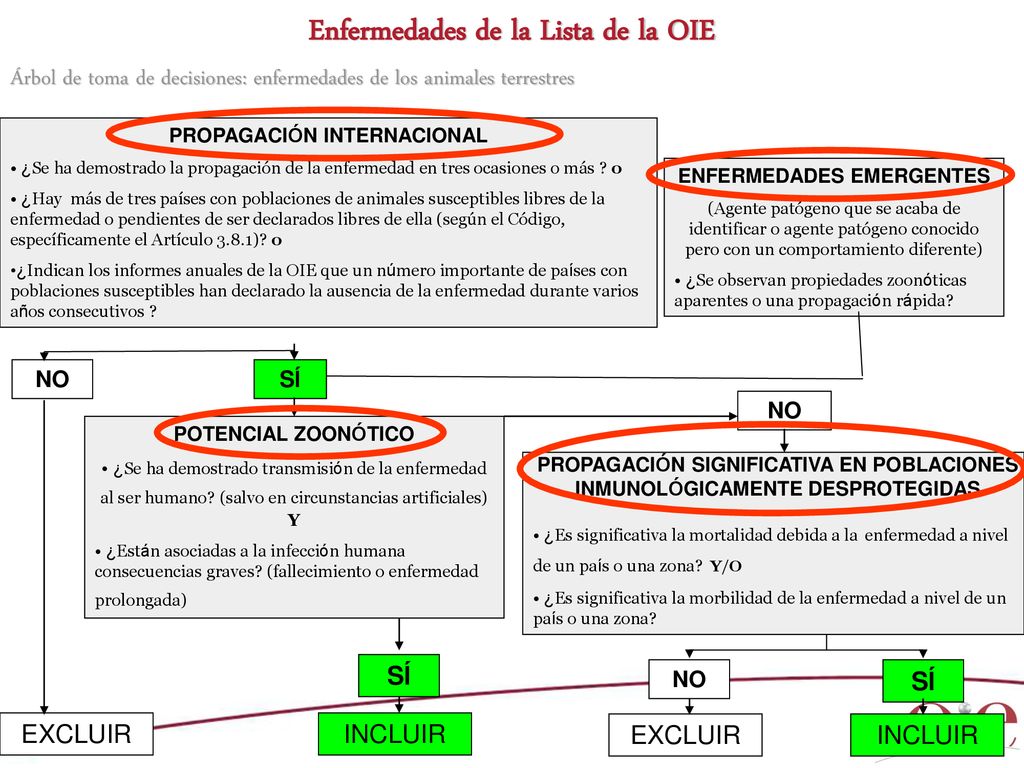 Enfermedades de la Lista de la OIE