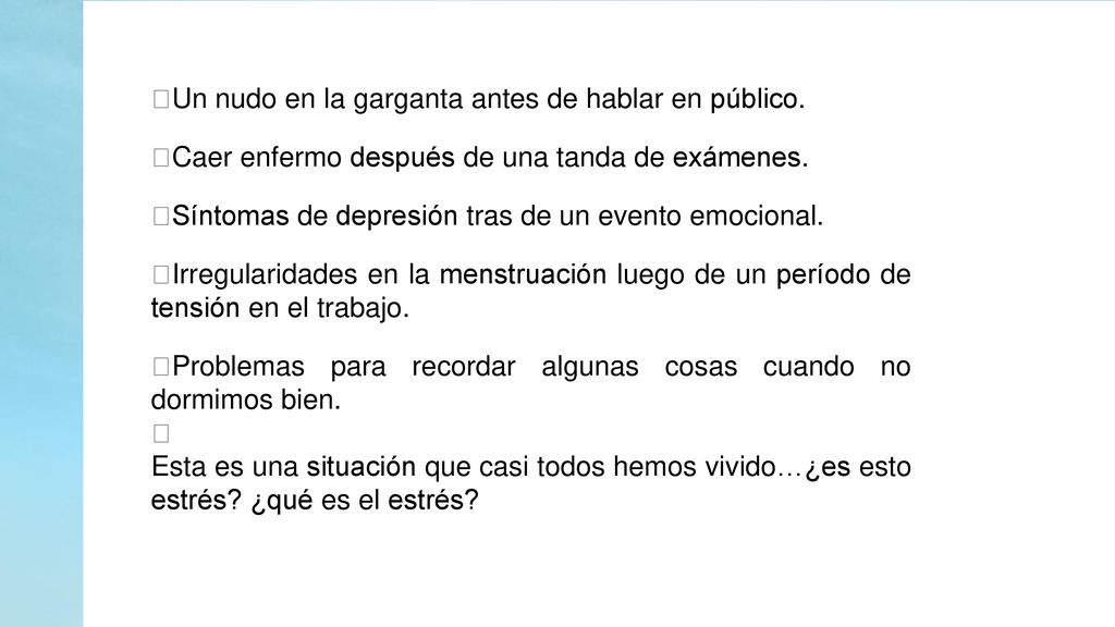 Un nudo en la garganta antes de hablar en público.