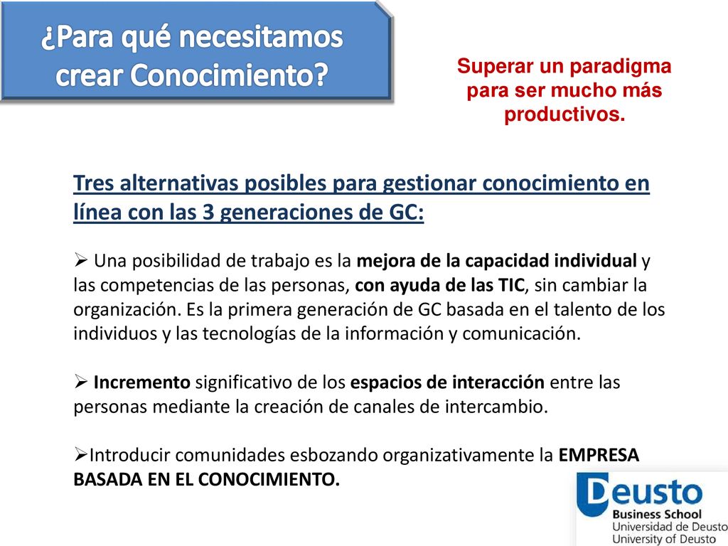 Superar un paradigma para ser mucho más productivos.