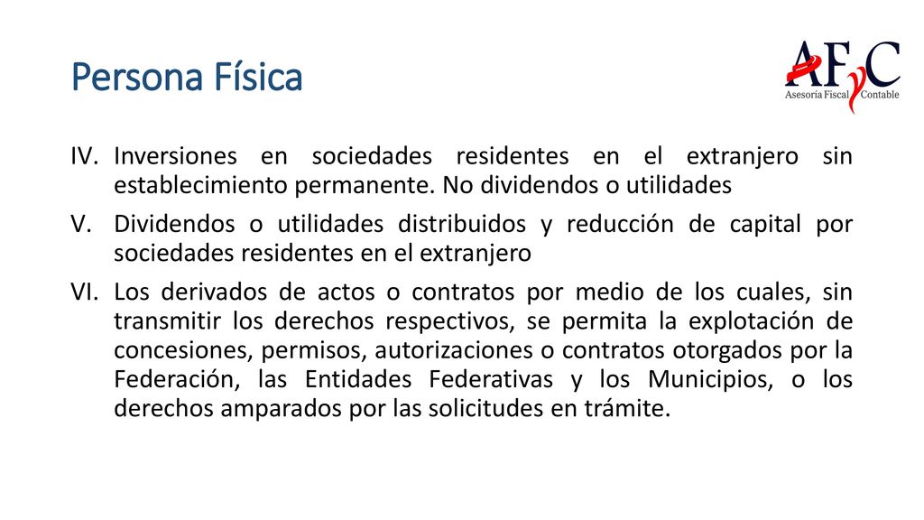 Persona Física Inversiones en sociedades residentes en el extranjero sin establecimiento permanente. No dividendos o utilidades.