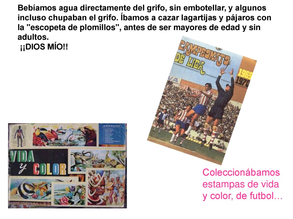 Coleccionábamos estampas de vida y color, de futbol…