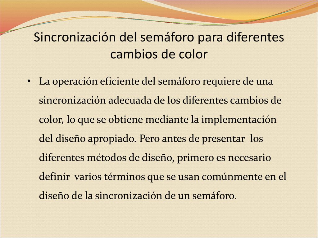 Sincronización del semáforo para diferentes cambios de color
