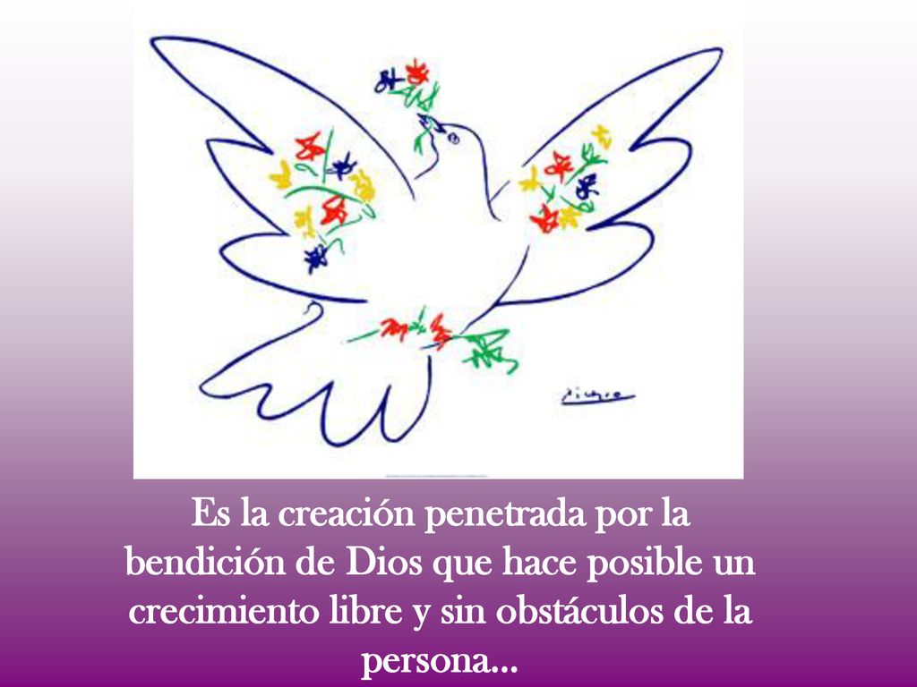Es la creación penetrada por la bendición de Dios que hace posible un crecimiento libre y sin obstáculos de la persona…