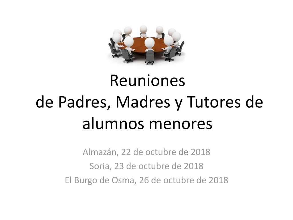 Reuniones de Padres, Madres y Tutores de alumnos menores