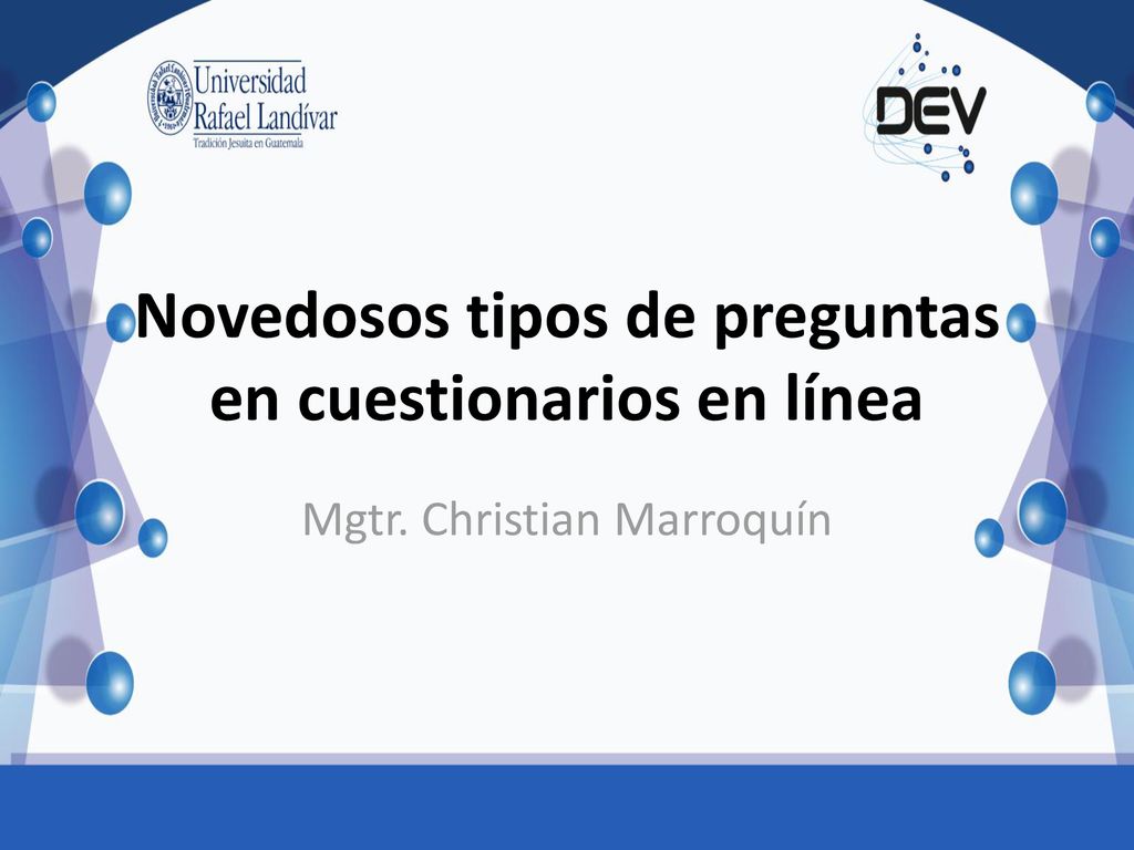 Novedosos tipos de preguntas en cuestionarios en línea